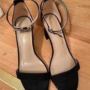 Dream Pairs Black Open-Toe Heels